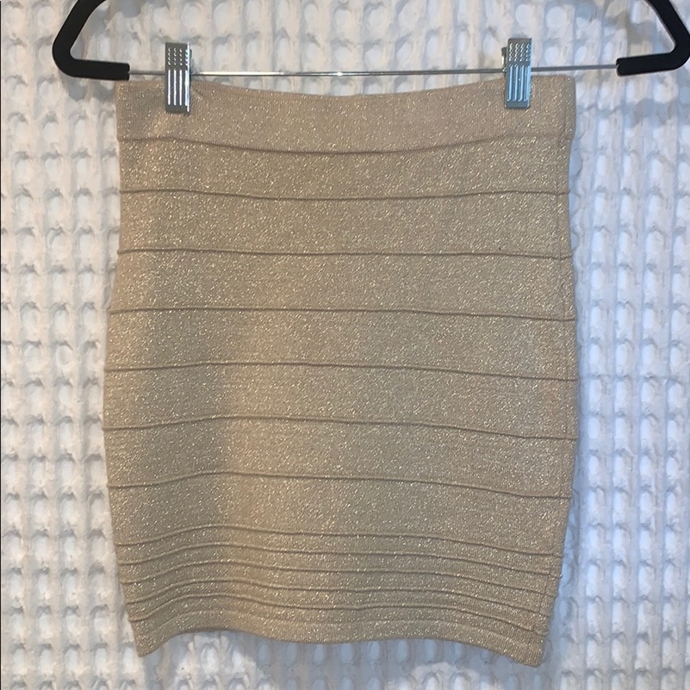 Metallic mini skirt